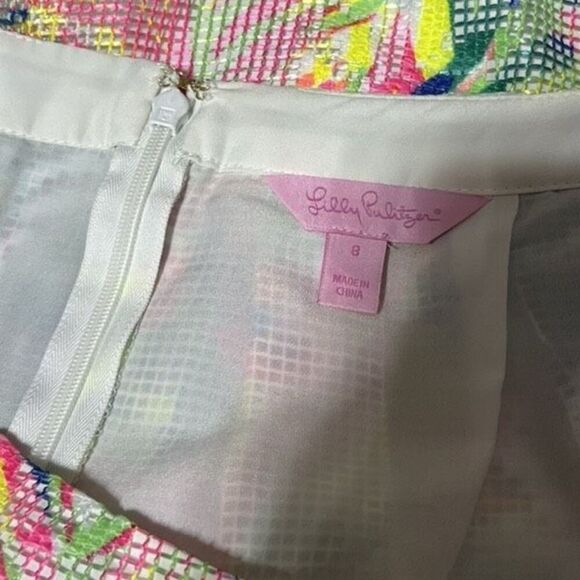 LILLY PULITZER Pleated Skirt Island Time HILAH Printed Mesh - Picture 4 of 5